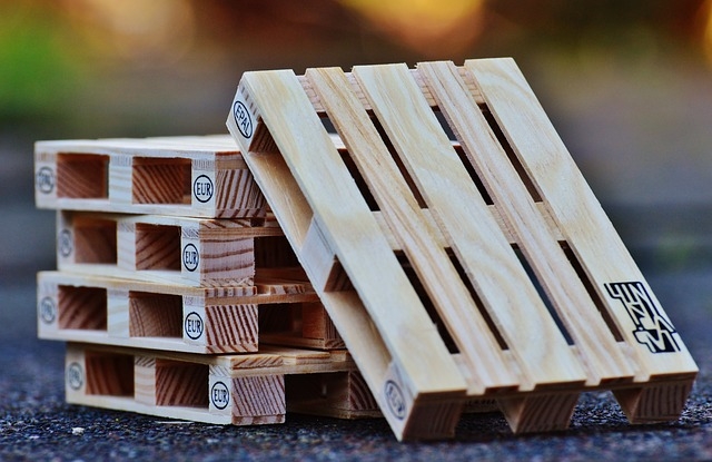 Stacked pallets